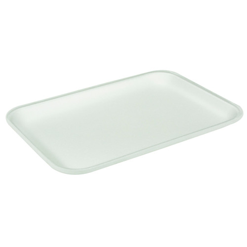 20 Supermarket Tray 8.7X6.2X0.65 IN Polystyrene Foam White Rectangle 500/Case