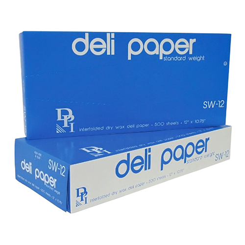 Deli Sheet 12X10.75 IN Dry Wax Paper White Interfold 6000/Case