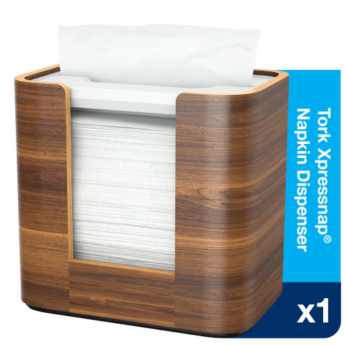 Tork Xpressnap® N4 Napkin Dispenser 5.5X8X7.6 IN Walnut Plastic Wood 1/Case