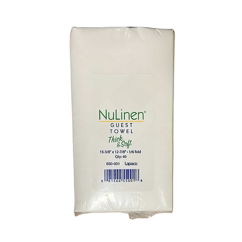 Dinner Napkins 15.38X12.88 IN White Linen Paper 1/6 Fold 480/Case