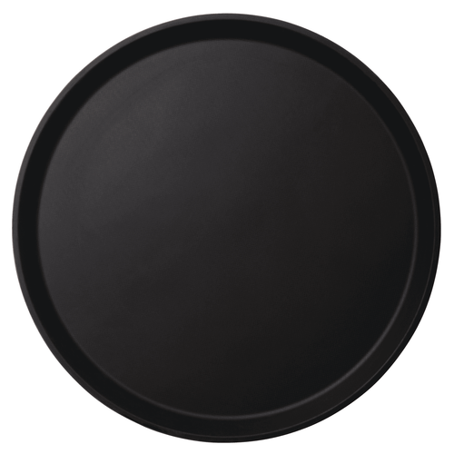 Camtread® Serving Tray 18 IN Black Round Non-Skid Dishwasher Safe 1/Each