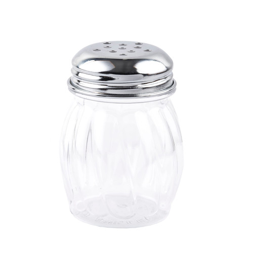 Cheese Shaker 6 OZ Glass Swirl Perforated Hand Wash 1/Each