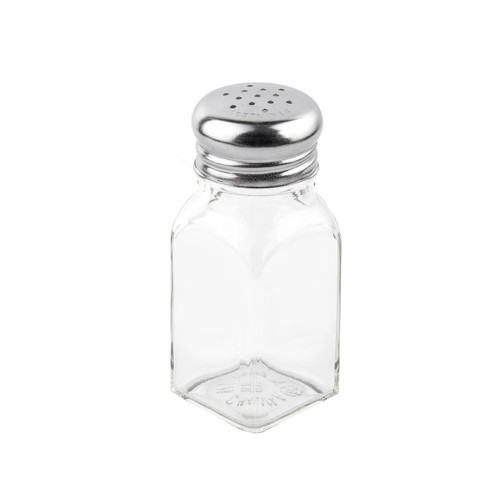 Salt & Pepper Shaker 1.5X4 IN 2 OZ Glass Square Mushroom Top 1/Each