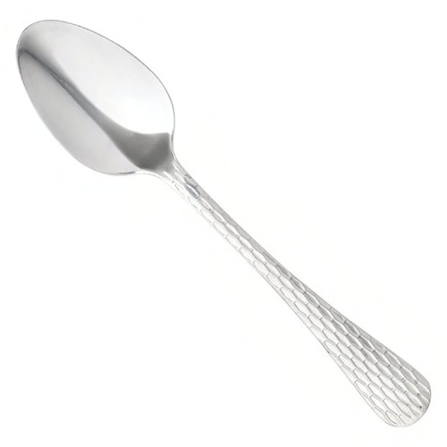 Caspian Teaspoon 18/0 Stainless Steel Medium Weight Hammered Look Dishwasher Safe 12/Dozen