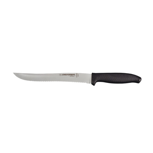 SofGrip Utility Knife 8 IN Carbon Steel Black Scalloped 1/Each