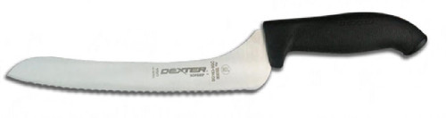 SofGrip Sandwich Knife 9 IN Scalloped Offset Black Handle 1/Each