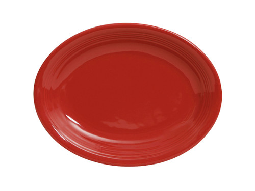 Concentrix Catering Platter 11.5X8.75 IN China Cayenne Oval Coupe Fully Vitrified Dishwasher Safe 12 Count/Case