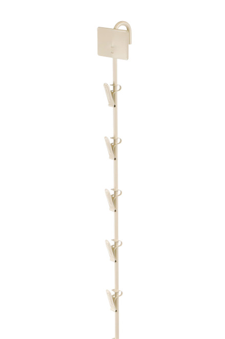 Merchandising Strip Metal Beige 6 Stations With 1.25X2.5IN Plate 1/Each