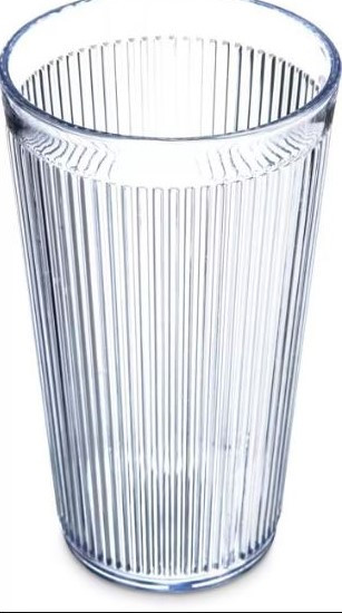 Carlisle Foodservice Products® Tumbler 16 FLOZ SAN Clear Ribbed Stackable 48/Case