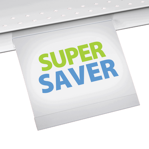 Fold Price Channel Sign Holder 5.5X3.5 IN Clear 3 Fold 25/Pack
