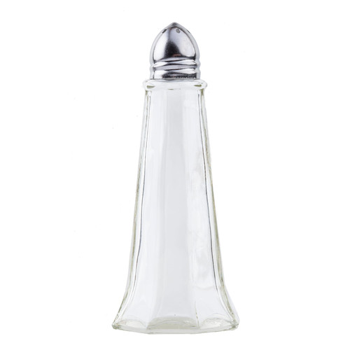 Salt & Pepper Shaker 1 OZ Glass Eiffel Tower Chrome Top 1/Each