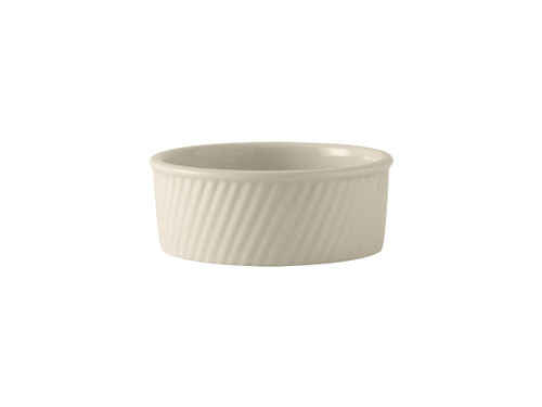 Souffle Dish 18 OZ China Eggshell Round Swirl Sides Fully Vitrified 12/Case
