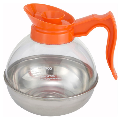 Coffee Decanter 6.75X8X7.25 IN 64 OZ Stainless Steel Polycarbonate (PC) Stainless Steel Base 1/Each