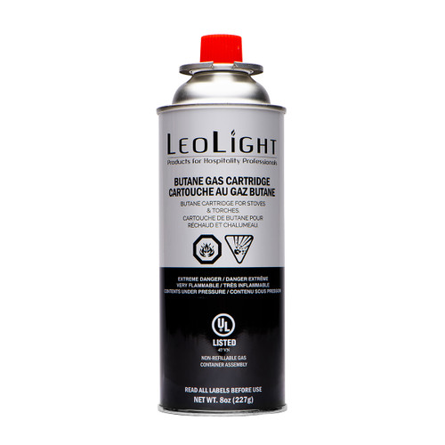 Butane Gas Canister 8 OZ 12/Case
