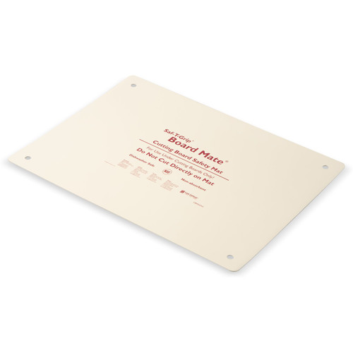 San Jamar Saf-T-Grip Board Mate Cutting Board 22X16X0.13 IN White Hygienic 1/Each