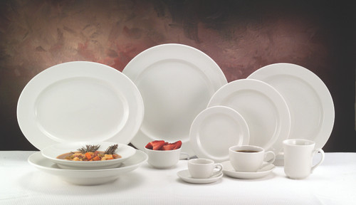 Basics Tray 14X6 IN 12 OZ Porcelain Bright White Oblong Long 12/Case