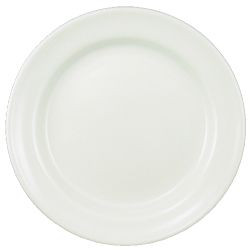 Plate 10 IN Glass London White Coupe Style 24/Case