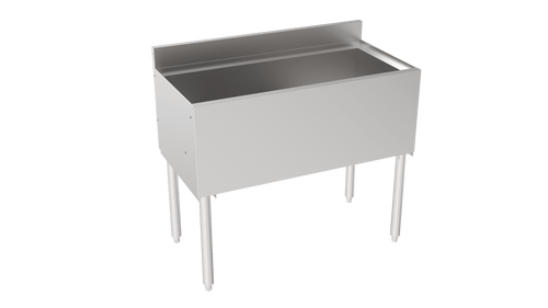 Silver Series Ice Bin 36X18.5X30 IN Stainless Steel No Cold Plate 1/Each