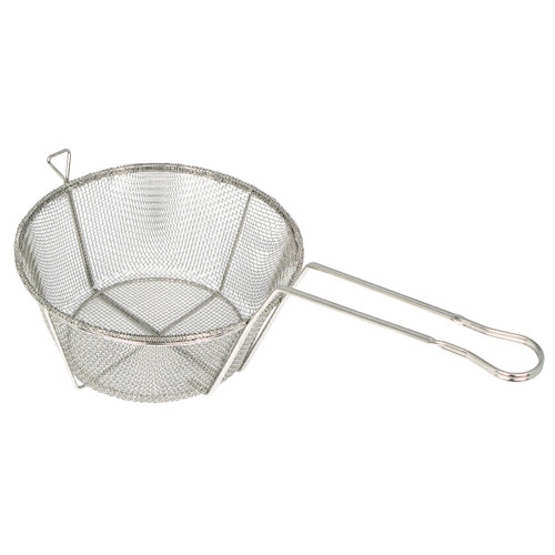 Fry Basket 10.5X6 IN Metal Wire Nickel Plated Round 1/Each