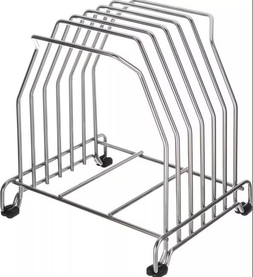 San Jamar Cut-N-Carry Rack Stainless Steel Brushed Nickel For Cutting Board 1/Each