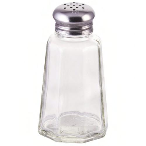 Salt & Pepper Shaker 2 OZ Glass Paneled Mushroom Top 12/Dozen