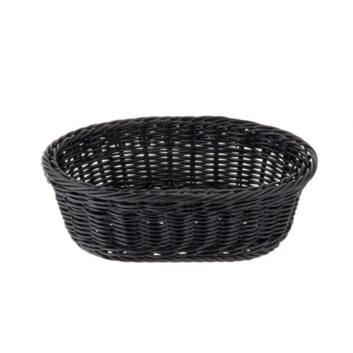 Ridal Collection™ Basket 9.25X6.25X3.25 IN PP Black Oval Dishwasher Safe Microwave Safe 12/Case