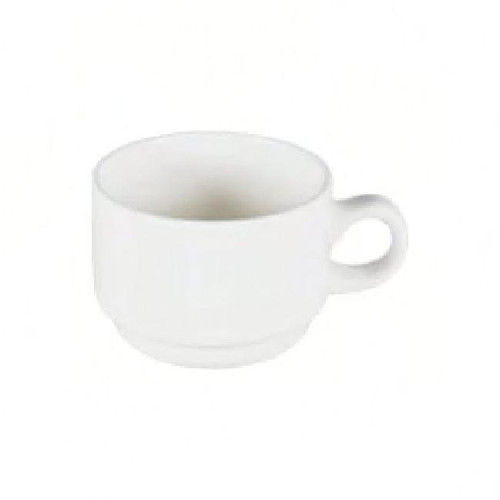 Cup 3.5 OZ China With Handle Fully Vitrified Stackable Microwave Oven Safe Freezer Safe 36/Case