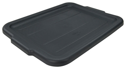 Dishes Bus Box Cover 22.125X17.125X1 IN Plastic Black Heavy Duty Stackable Freezer Safe 1/Each