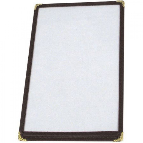 Menu Cover 5X8.5 IN Vinyl Black 2 Page / 4 View 1/Each