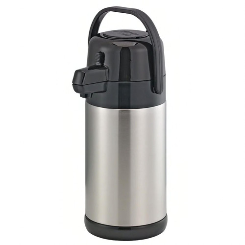 Coffee Airpot 2.2 L Stainless Steel Pump Style With Black Lid Push Button 1/Each