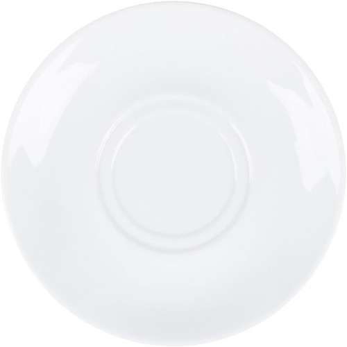 Clinton Saucer 6.875X1 IN Porcelain White Round Dual Ovenable Dishwasher Safe 36/Case