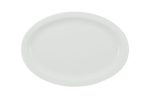 Platter 15.55X10.83X1.14 IN Melamine White Narrow Rim Dishwasher Safe 12/Case