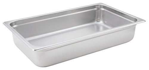 Steam Table Pan Full Size 4 IN 18/8 Stainless Steel Rectangle 1/Each