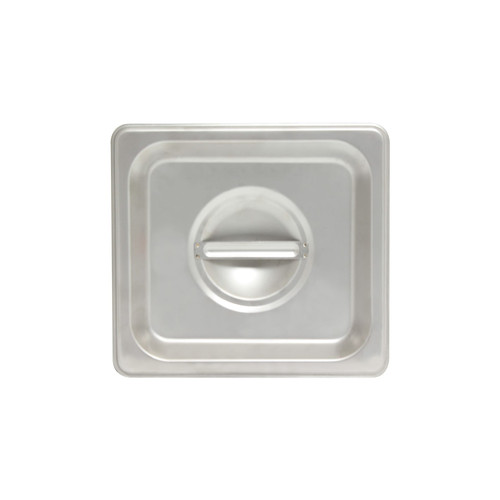Cover For Steam Table Pan 1/6 6.93X6.38X1.18 IN 18/8 Stainless Steel Solid Dishwasher Safe Oven Safe 1/Each