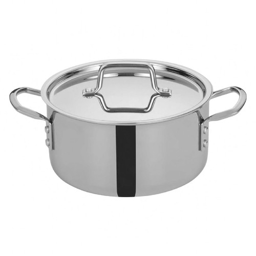 Tri-Gen Tri-Ply Stock Pot 4.5 QT Stainless Steel With Cover Dishwasher Safe 1/Set
