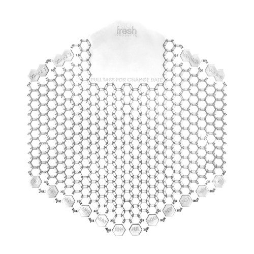 Wave 3D Urinal Screen Mango Clear EVA 7X6.5X0.66 IN 10 Count/Pack 6 Packs/Case 60 Count/Case