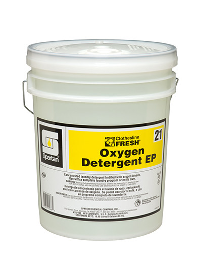 Clothesline Fresh® Oxygen Detergent EP 21 Unscented Laundry Detergent 5 GAL Acidic Liquid Oxygenated 1/Pail