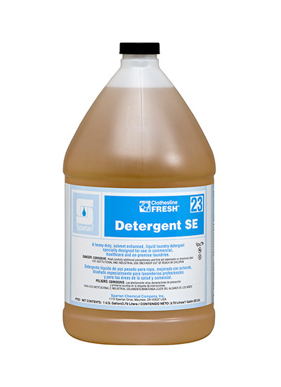 Clothesline Fresh® Detergent SE 23 Unscented Laundry Detergent 1 GAL Alkaline Heavy Duty 4/Case