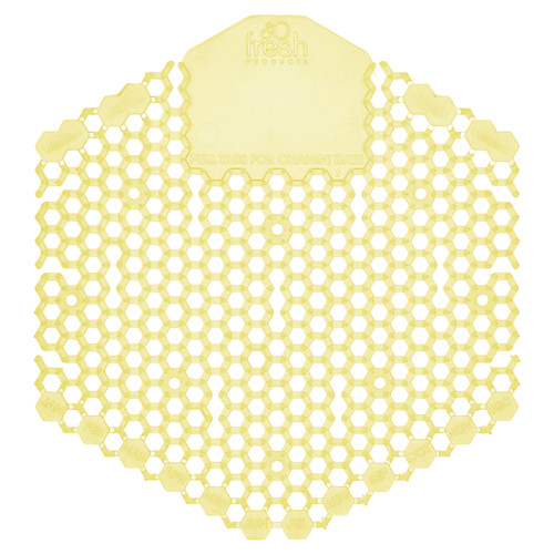 Wave 3D Urinal Screen Citrus Scent Yellow EVA 7X6.5X0.66 IN 10 Count/Pack 6 Packs/Case 60 Count/Case