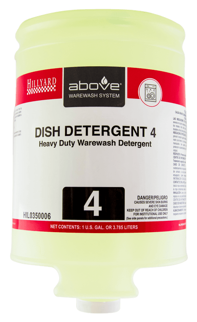 Above® 4 Slight Chlorine Dish Detergent 13.13X13.13X11 IN 1 GAL Liquid Highly Concentrated 4/Case