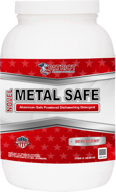 Patriot Novel Dishmachine Detergent 8 LB Powder Metal Safe 4/Case