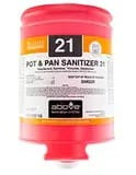 21 Fragrance Free Pot & Pan Sanitizer 1 GAL Liquid No Rinse Quaternary 4/Case