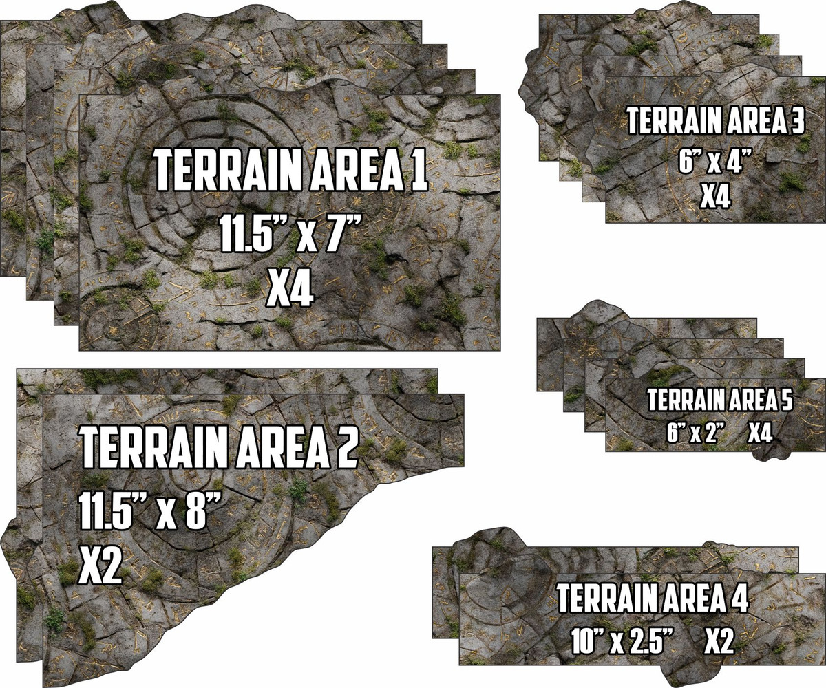 Terrain Area Footprints - 40K 11th Edition - Ancestral - 3d6 Wargaming