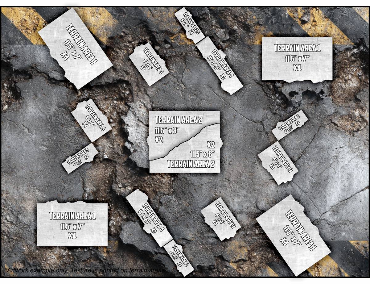 Terrain Area Footprints - 40K 11th Edition - Breach - 3d6 Wargaming