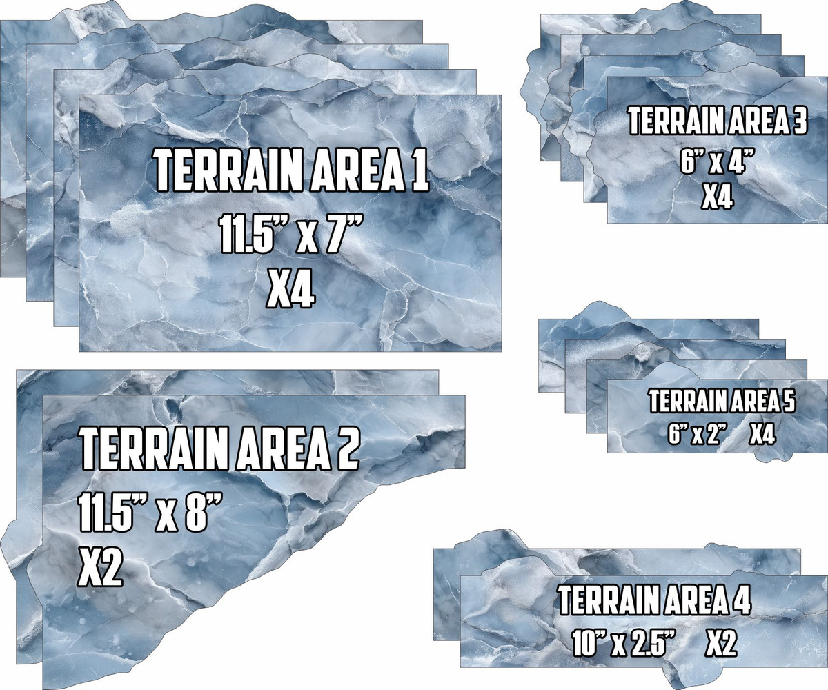 Terrain Area Footprints - 40K 11th Edition - Frostbite - 3d6 Wargaming