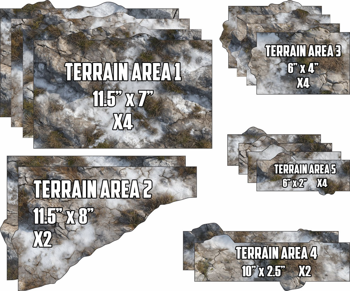 Terrain Area Footprints - 40K 11th Edition - Stonefrost - 3d6