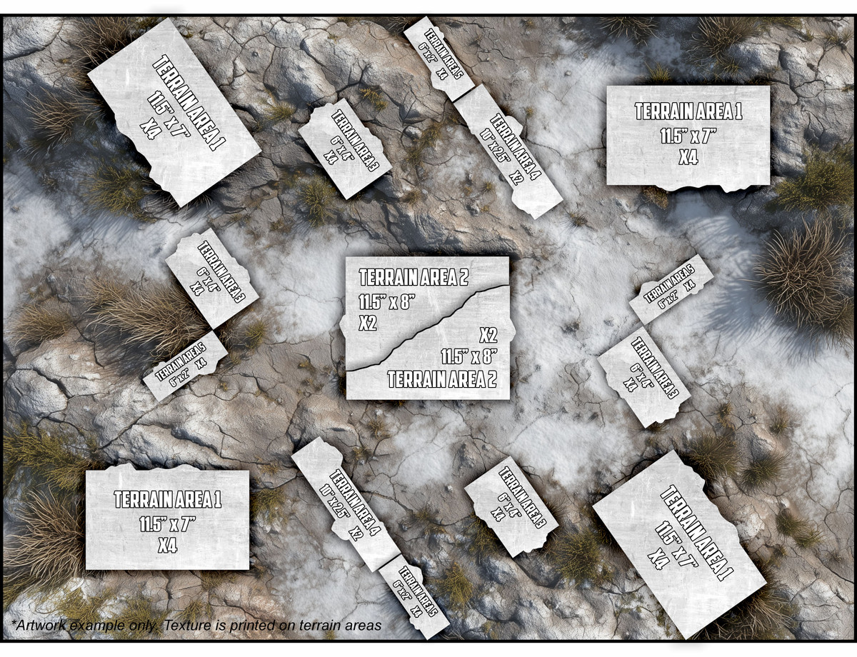 画材 Golem footprints Terrain Area Footprints - 40K 11th Edition - Stonefrost - 3d6