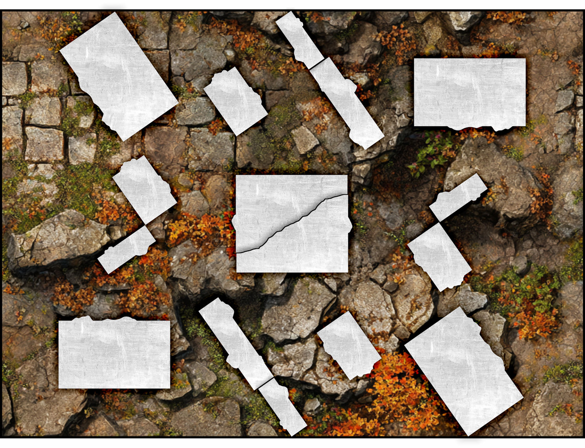 Terrain Area Footprints - 40K 11th Edition - Amberfall - 3d6 Wargaming
