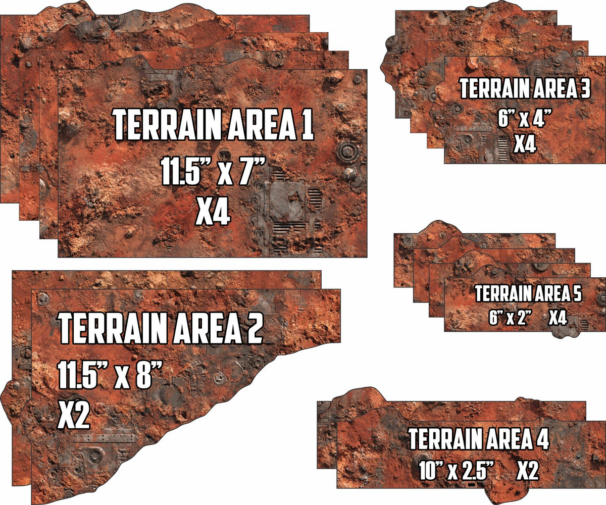 Terrain Area Footprints - 40K 11th Edition - Oxide - 3d6 Wargaming