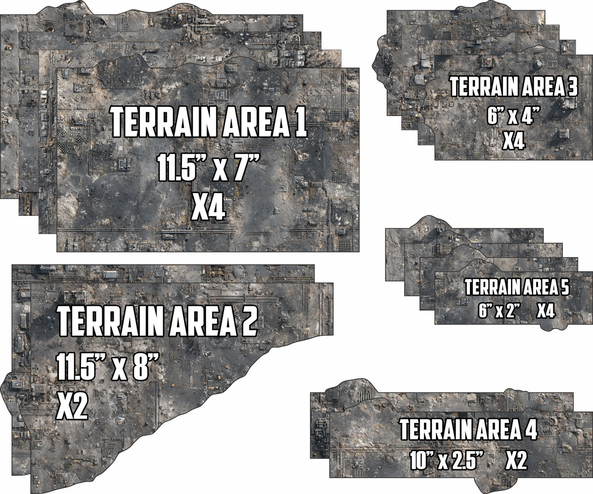 Terrain Area Footprints - 40K 11th Edition - Spire - 3d6 Wargaming